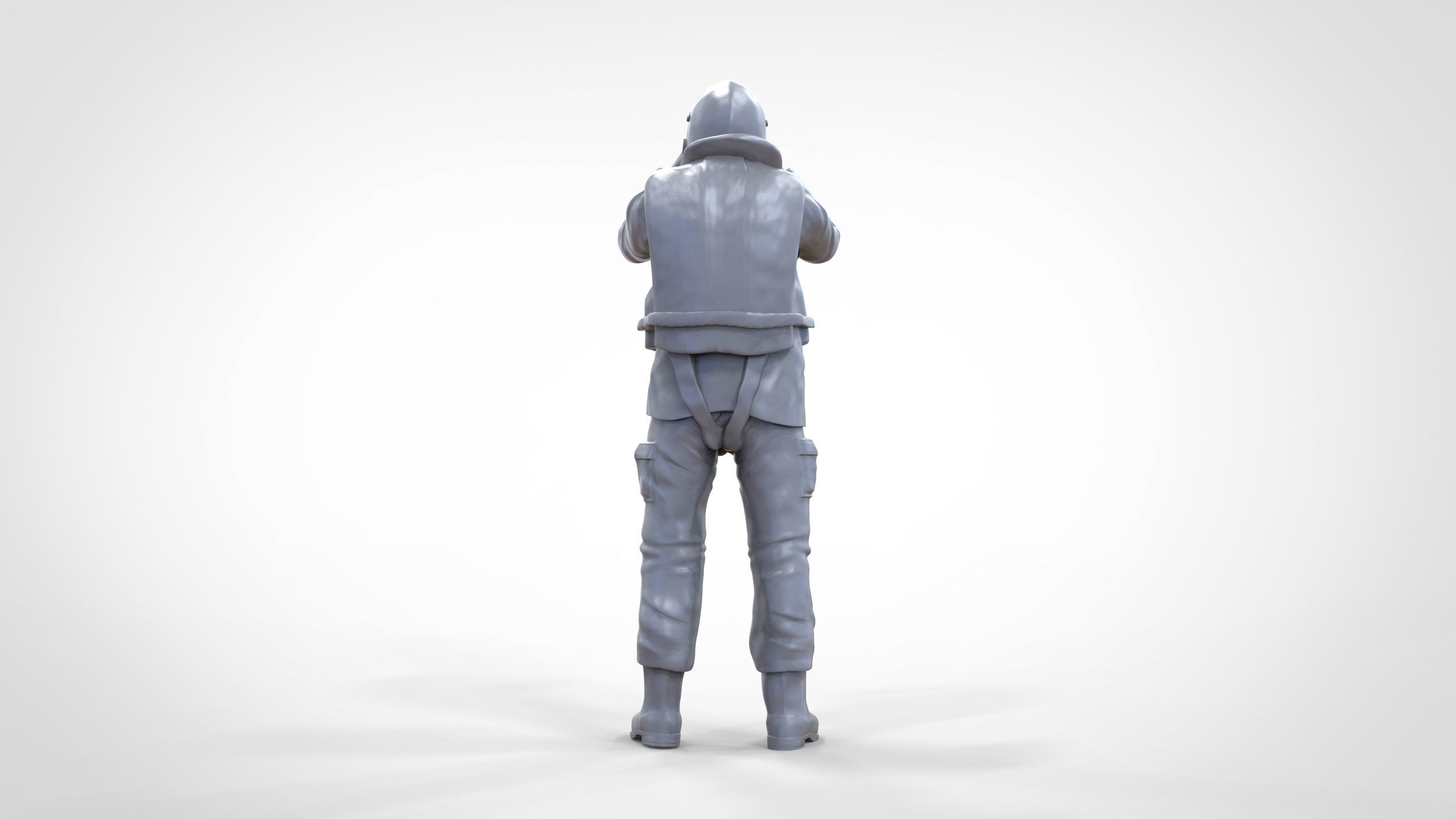 N3 Lifeboat Crew Volunteer RNLI Rescue crew 3D print model_35