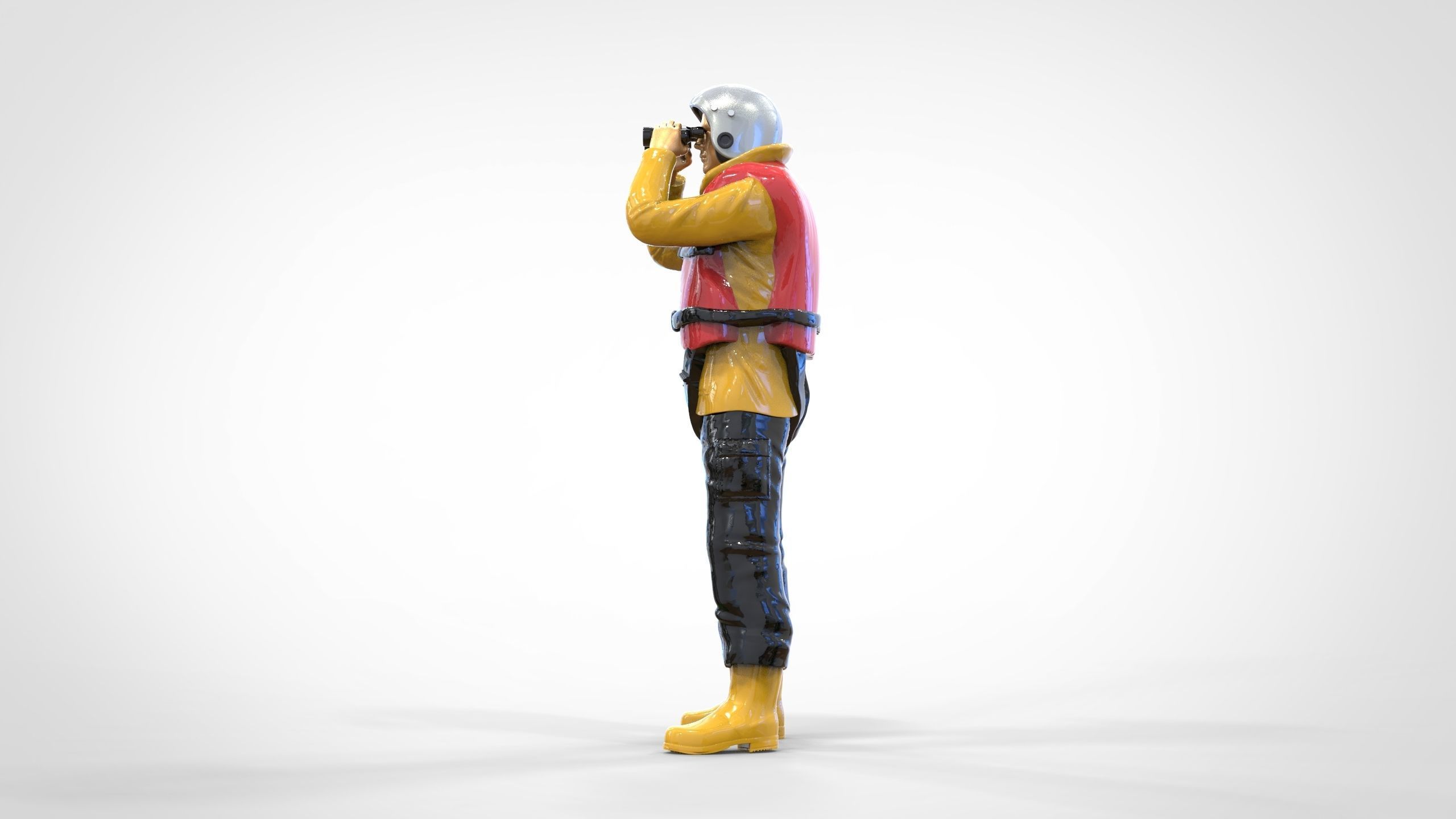 N3 Lifeboat Crew Volunteer RNLI Rescue crew 3D print model_23