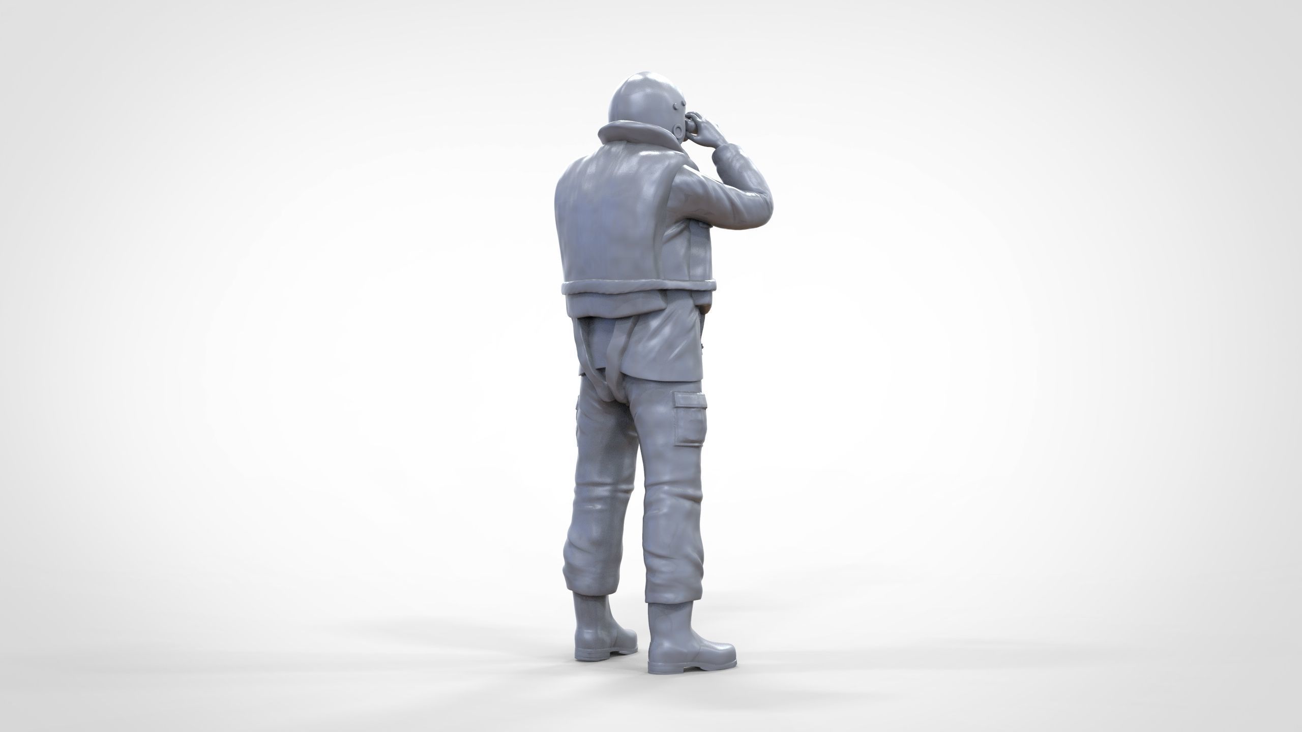 N3 Lifeboat Crew Volunteer RNLI Rescue crew 3D print model_34