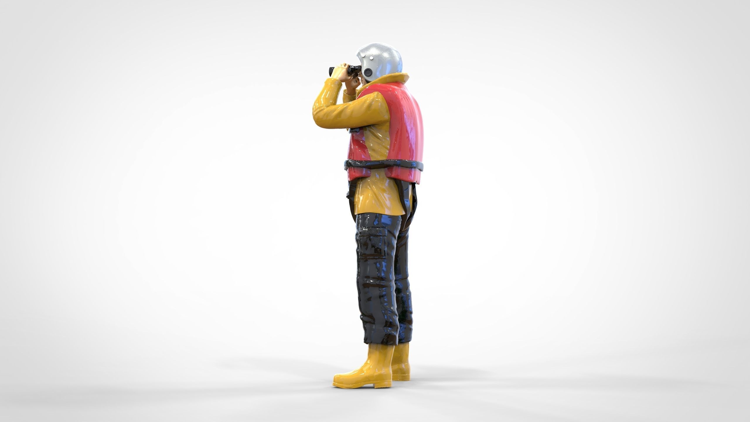 N3 Lifeboat Crew Volunteer RNLI Rescue crew 3D print model_22