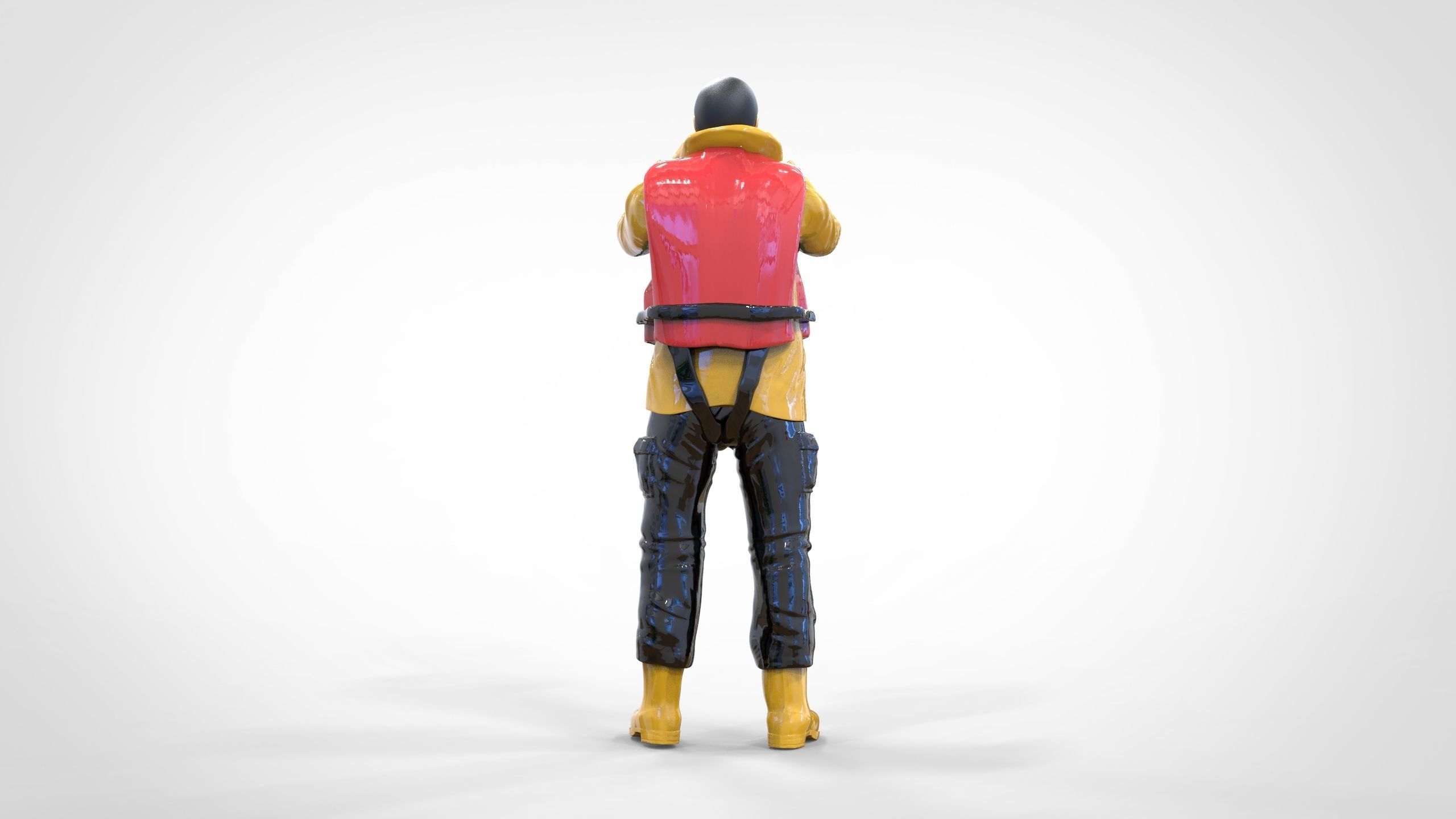 N3 Lifeboat Crew Volunteer RNLI Rescue crew 3D print model_4