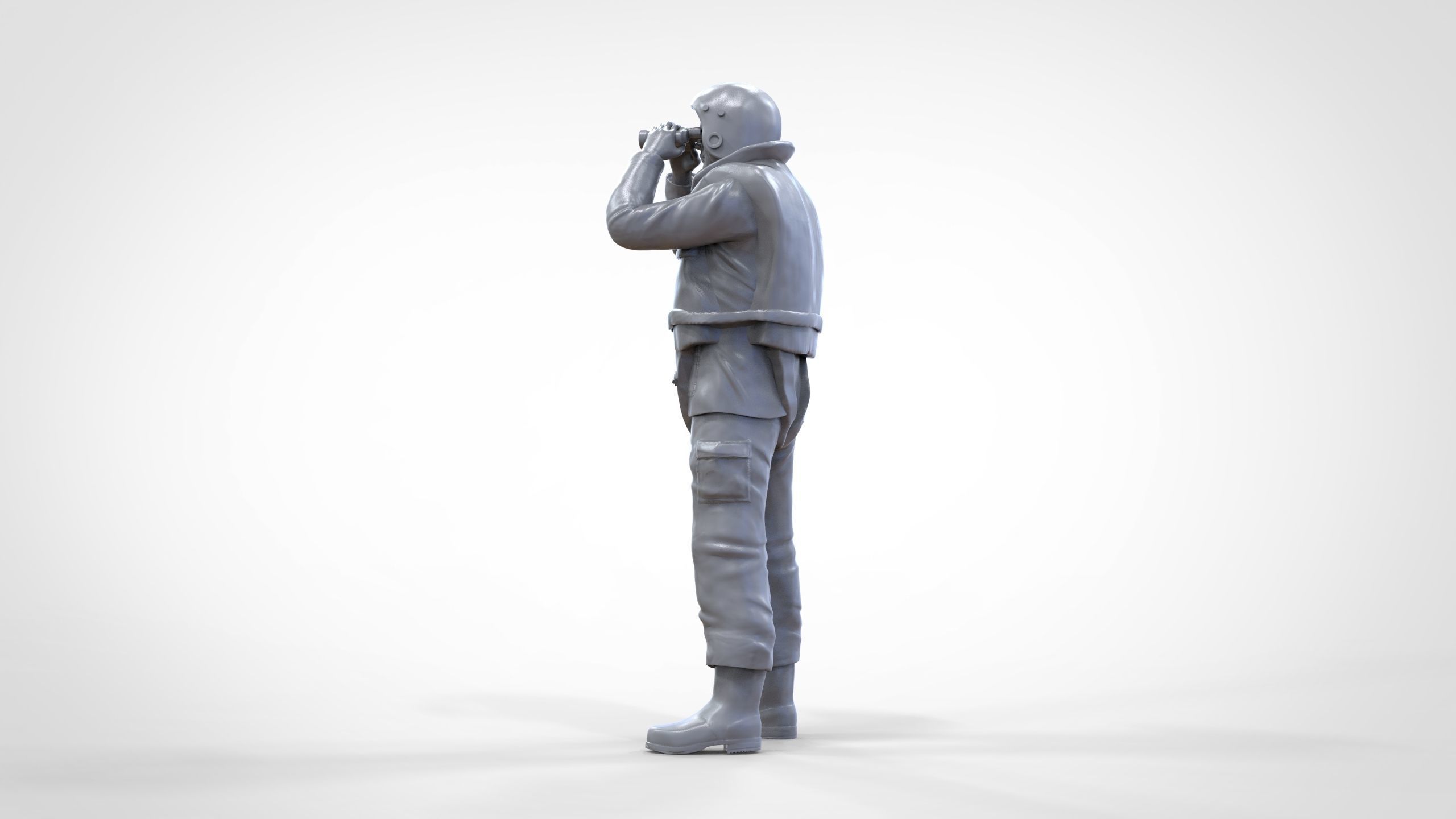 N3 Lifeboat Crew Volunteer RNLI Rescue crew 3D print model_37