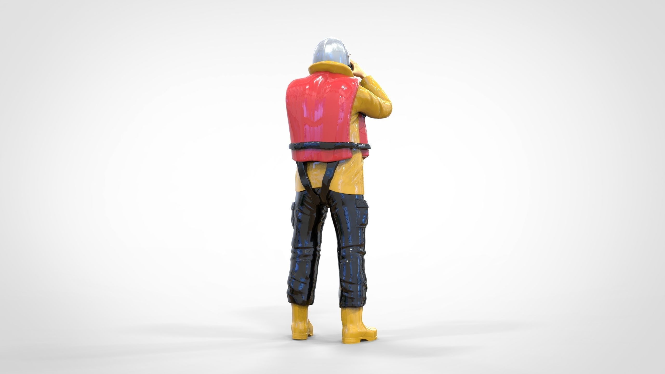 N3 Lifeboat Crew Volunteer RNLI Rescue crew 3D print model_17
