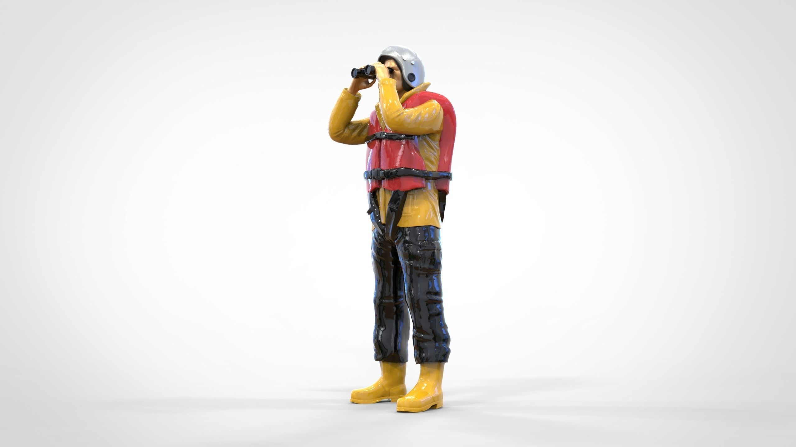 N3 Lifeboat Crew Volunteer RNLI Rescue crew 3D print model_24