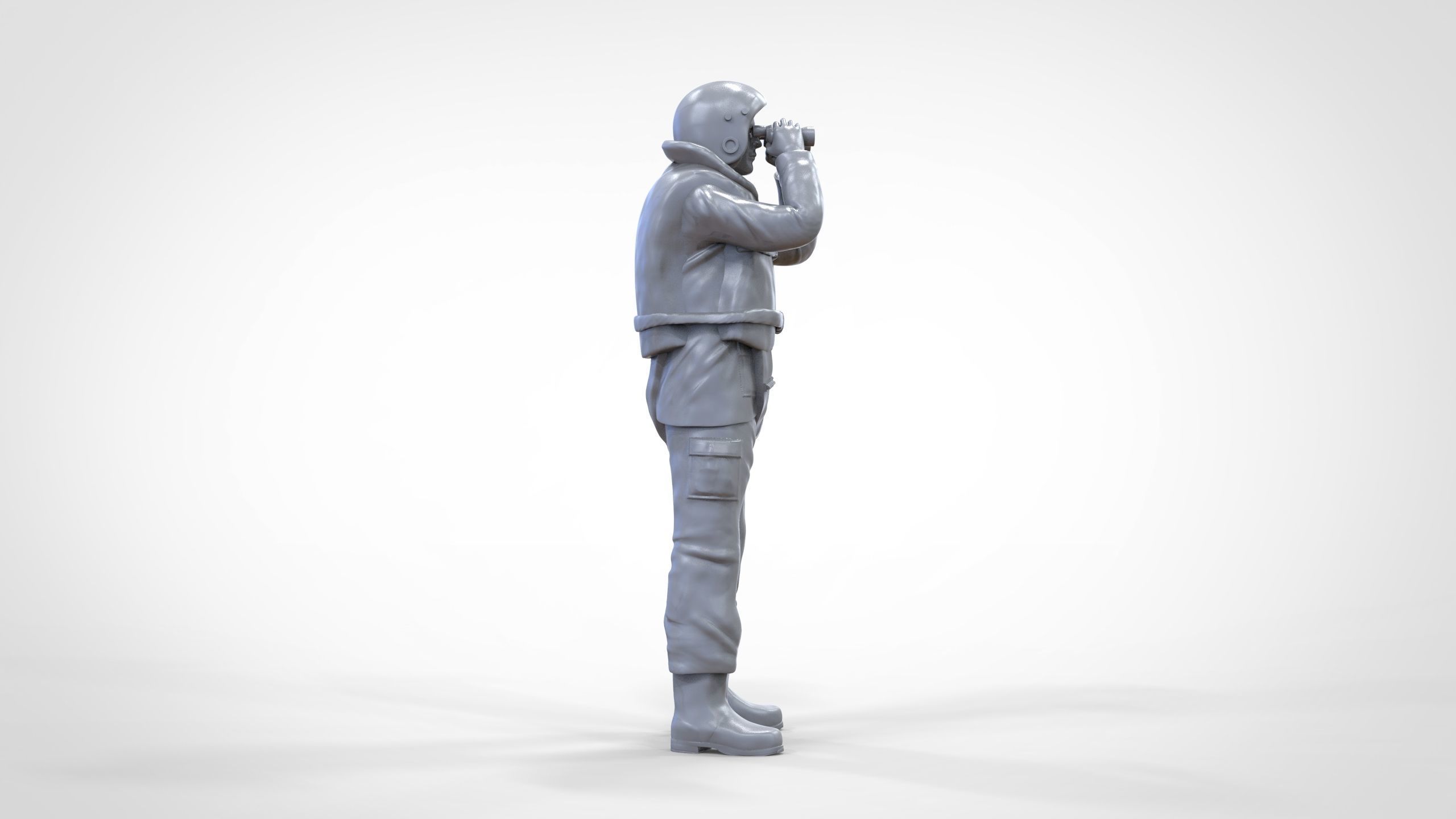 N3 Lifeboat Crew Volunteer RNLI Rescue crew 3D print model_13