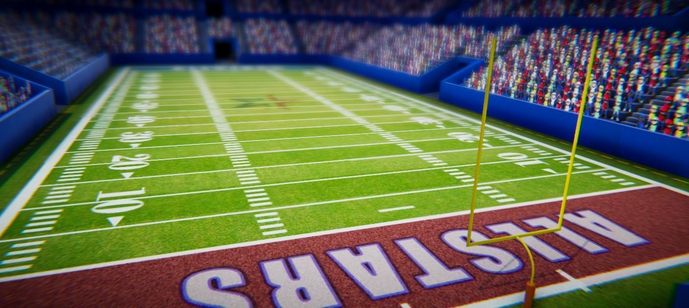 Low poly Football Stadium Low-poly 3D model_1