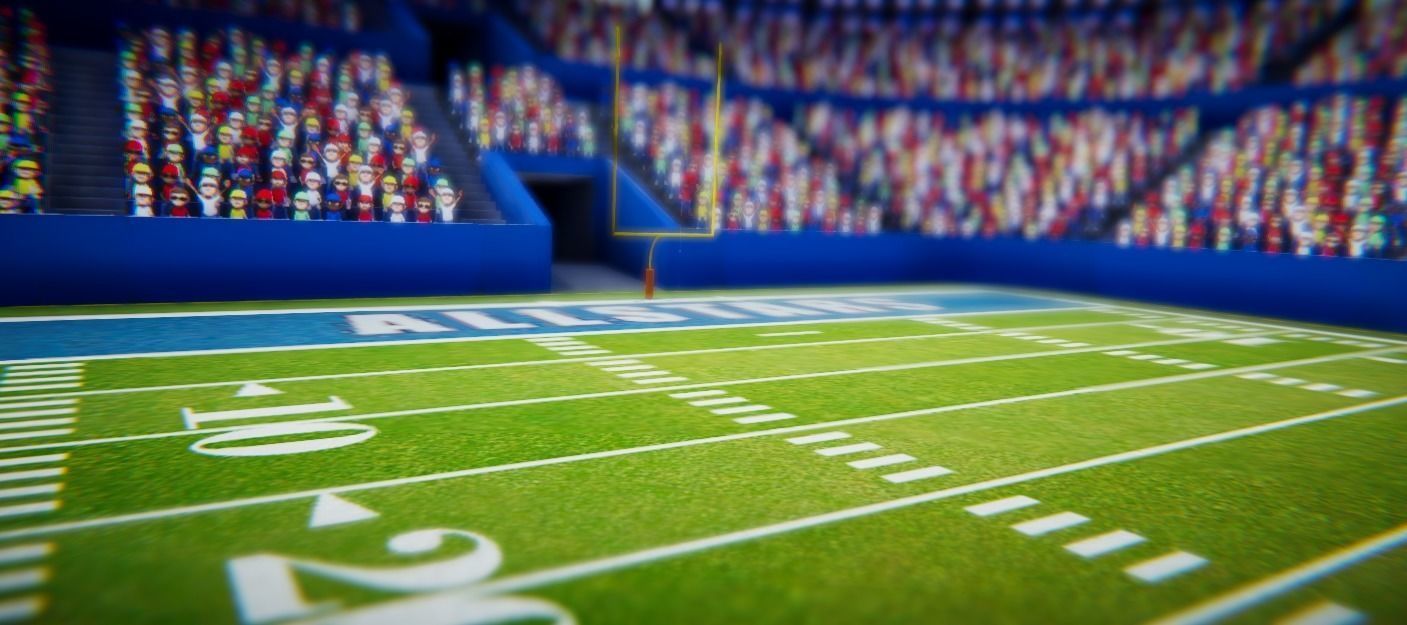 Low poly Football Stadium Low-poly 3D model_2