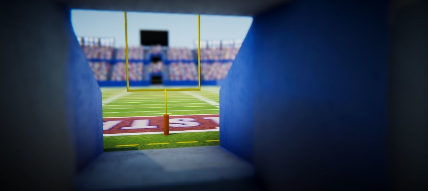 Low poly Football Stadium Low-poly 3D model_5