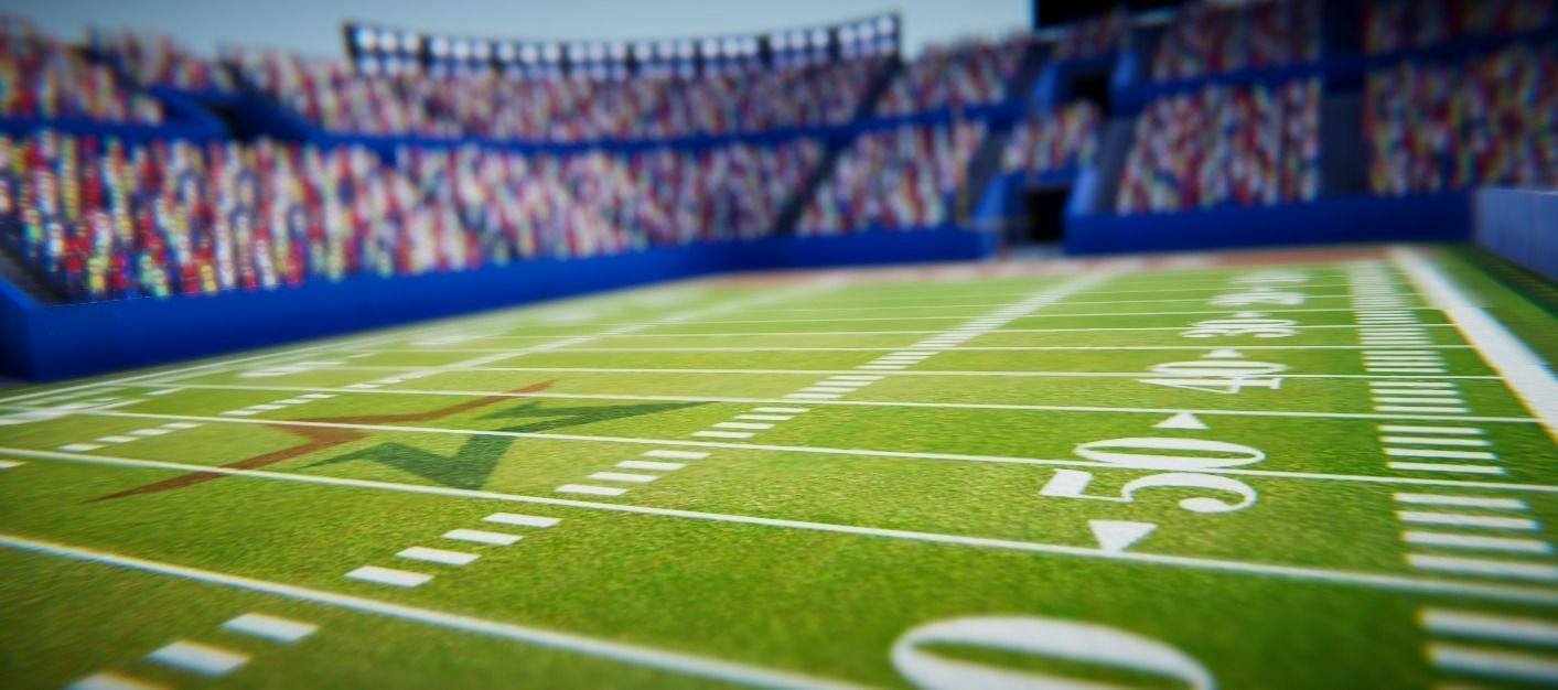Low poly Football Stadium Low-poly 3D model_3