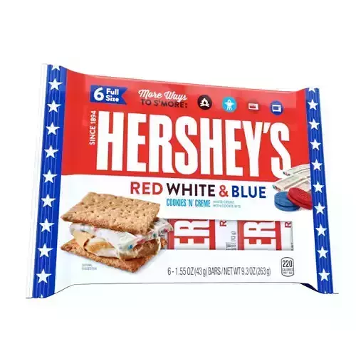 Hersheys RedWhiteBlue Chocolate Bar 3D model