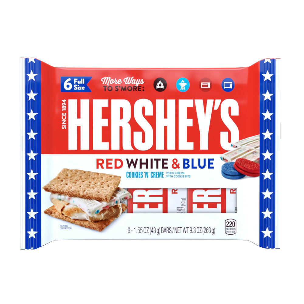 Hersheys RedWhiteBlue Chocolate Bar 3D model_1