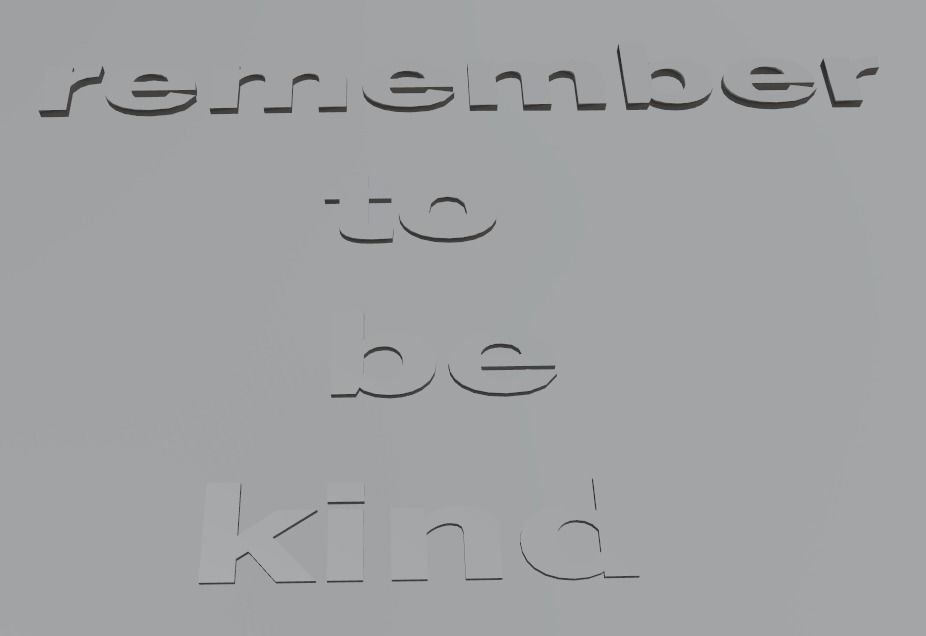 Remember to be kind mug  3D print model_2