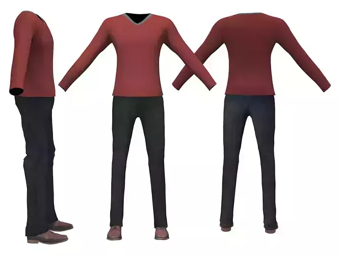 V Neck Jumper Pants Shoes Outfit