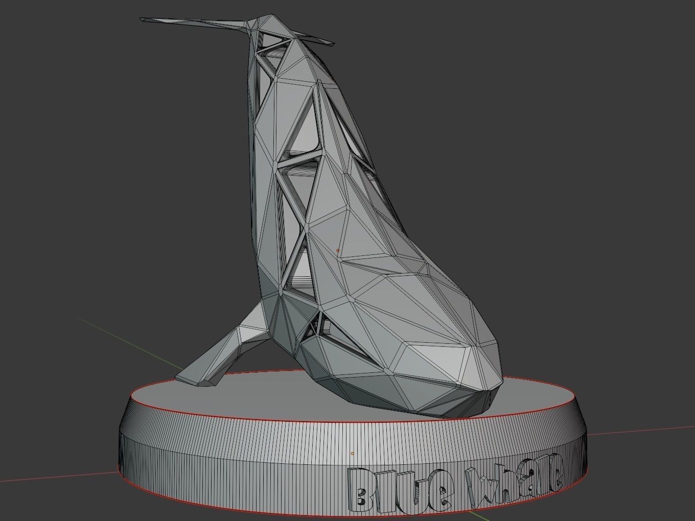Voronoi Blue Whale 3D print model_8