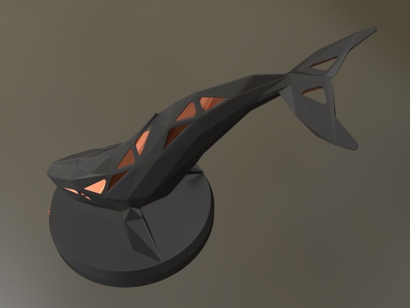 Voronoi Blue Whale 3D print model_2