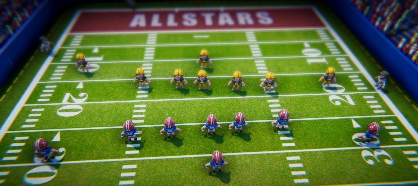 Low poly American football game models 3D Model Collection_4