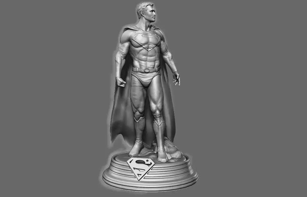 super man 3d sculpture model 3D model