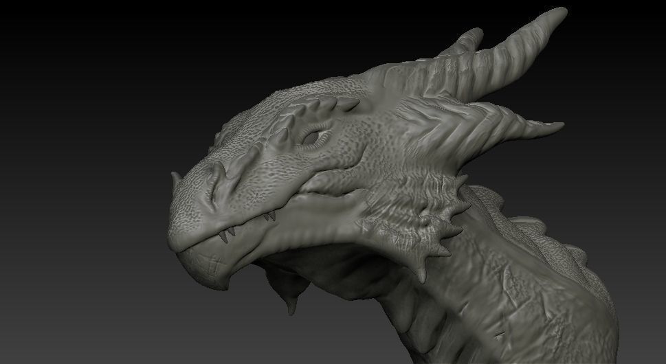 dragon head 3D print model_2