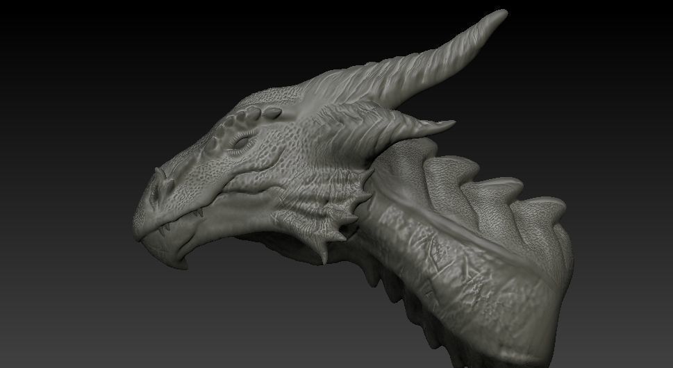 dragon head 3D print model_3