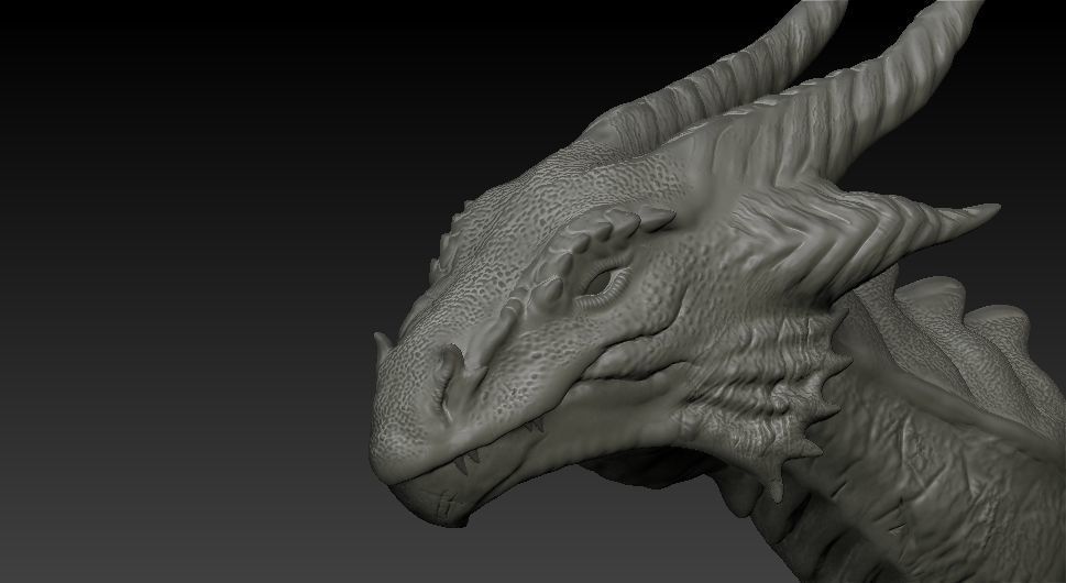 dragon head 3D print model_5