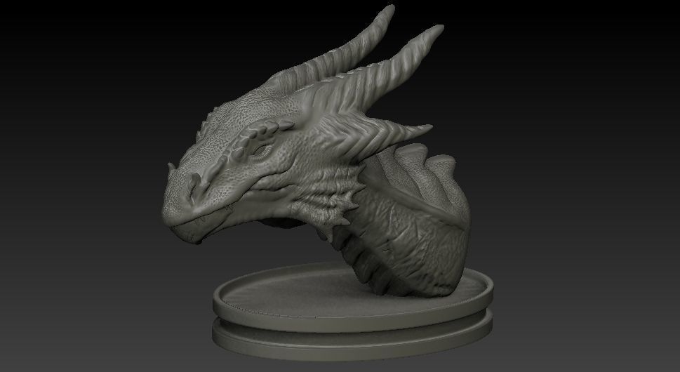 dragon head 3D print model_4