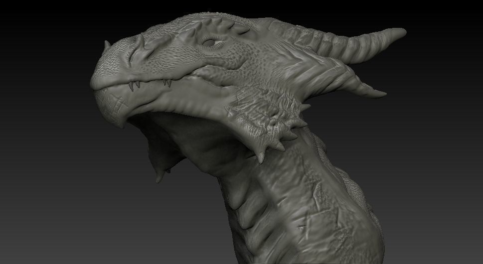 dragon head 3D print model_1