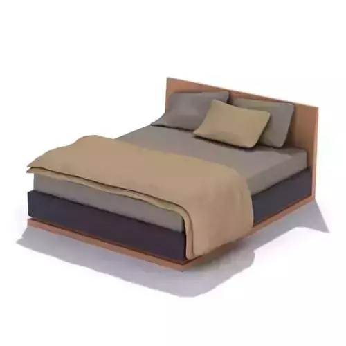 Wooden Bed With Headboard