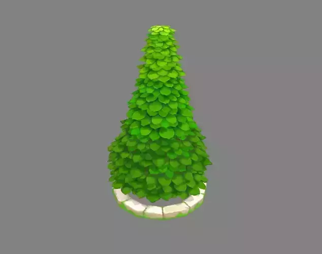 Cartoon Landscape Tree - Potted Tree