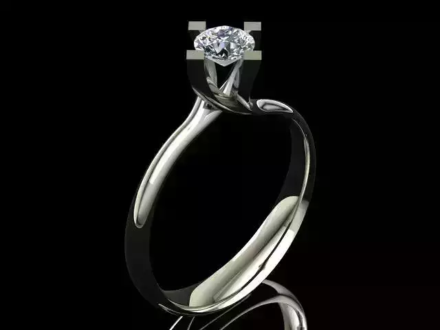 Lotus Diamond Golden Ring 3D print model