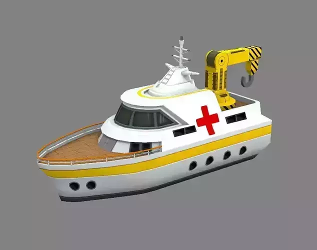 Cartoon rescue ship