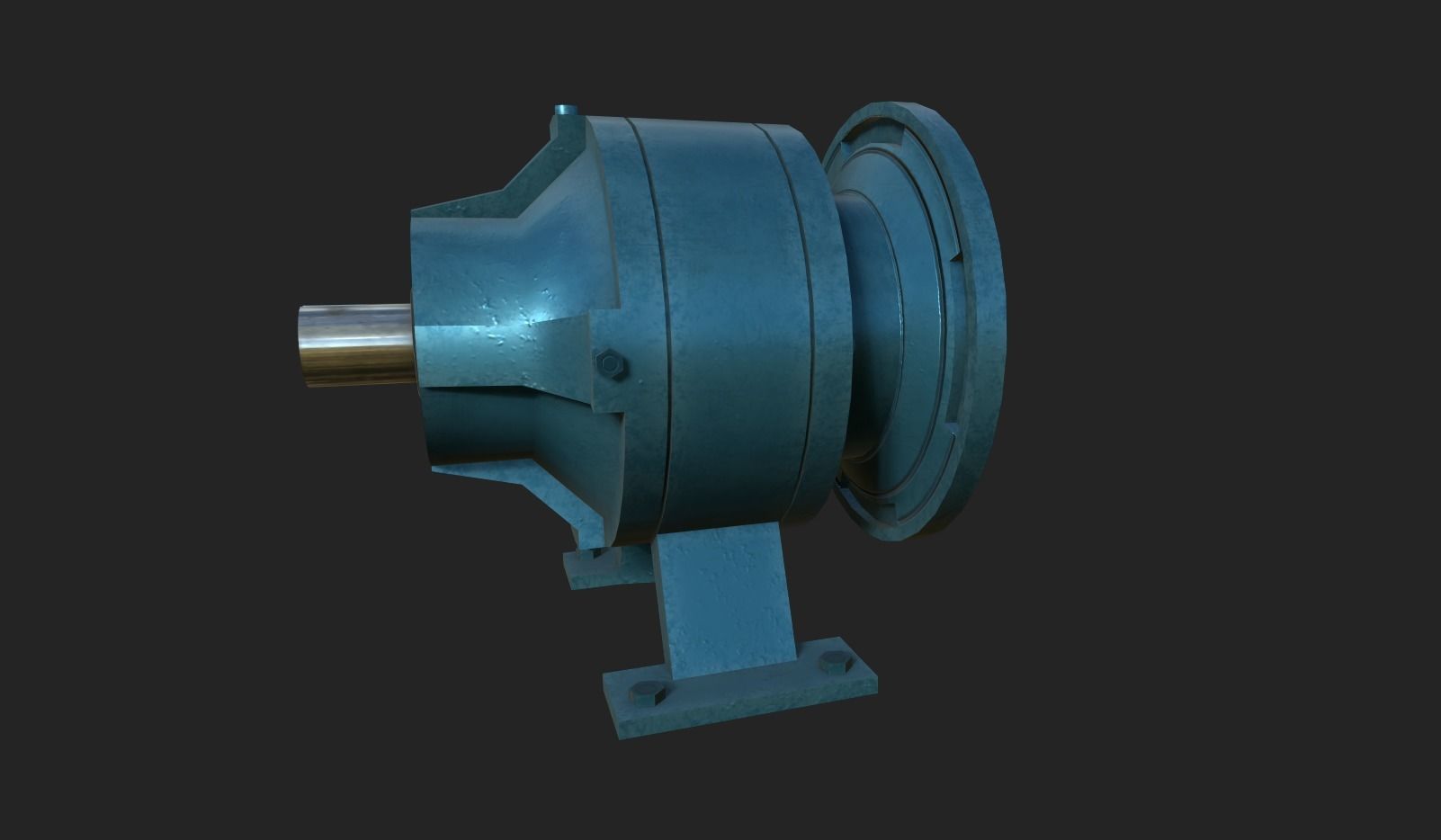 Planetary Gearbox Low-poly 3D model_1