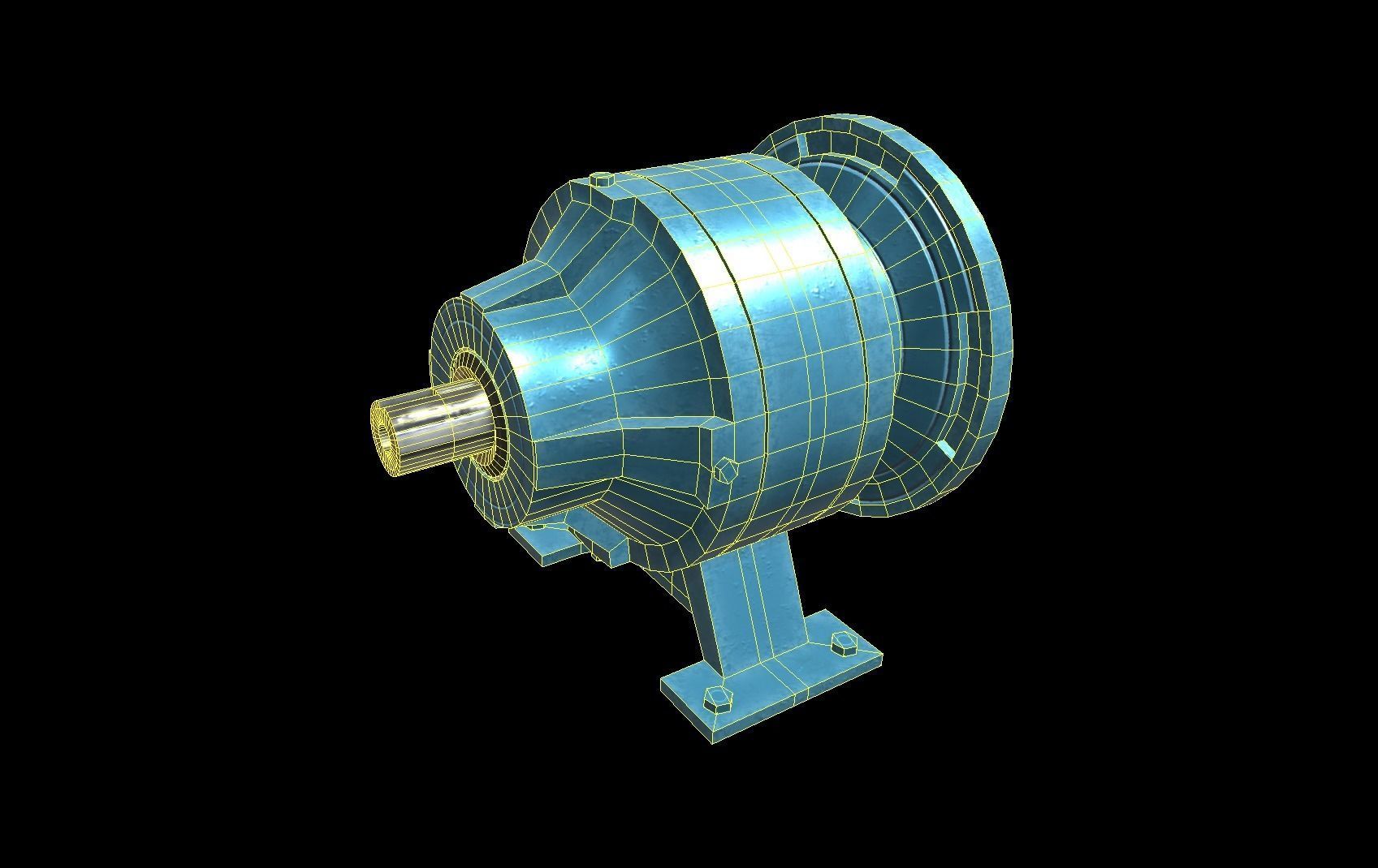 Planetary Gearbox Low-poly 3D model_14