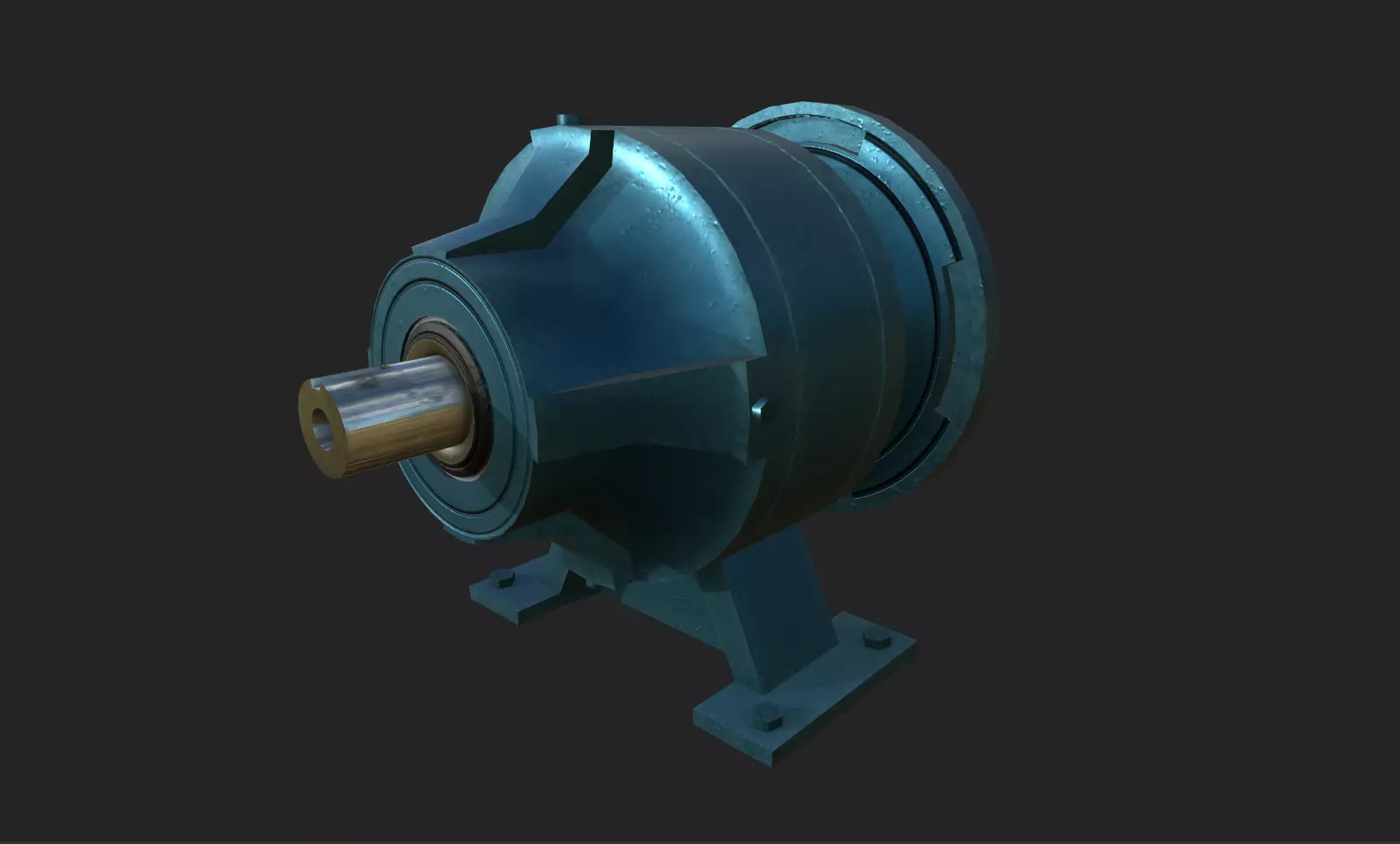 Planetary Gearbox Low-poly 3D model_0