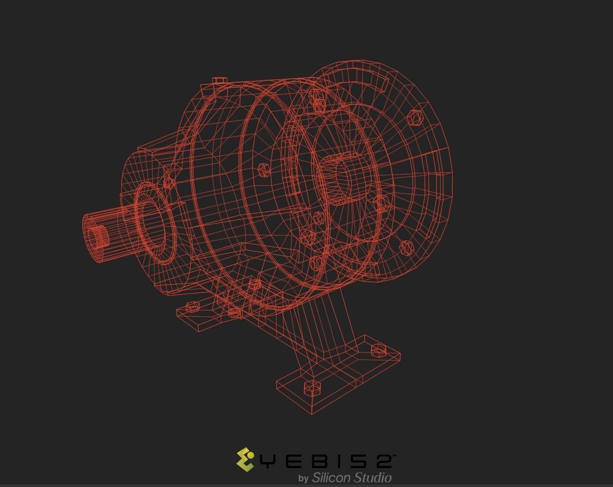 Planetary Gearbox Low-poly 3D model_8