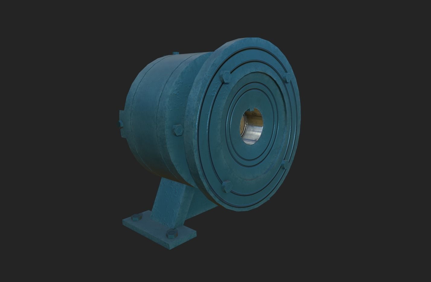 Planetary Gearbox Low-poly 3D model_2