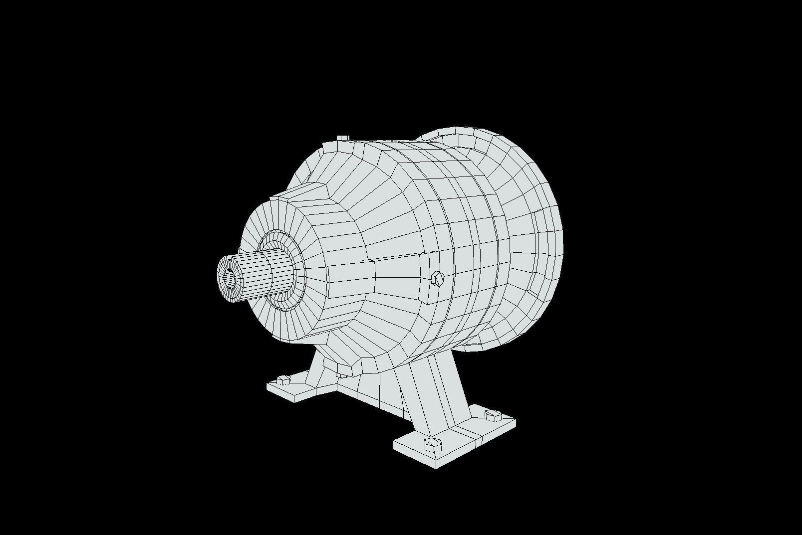 Planetary Gearbox Low-poly 3D model_11