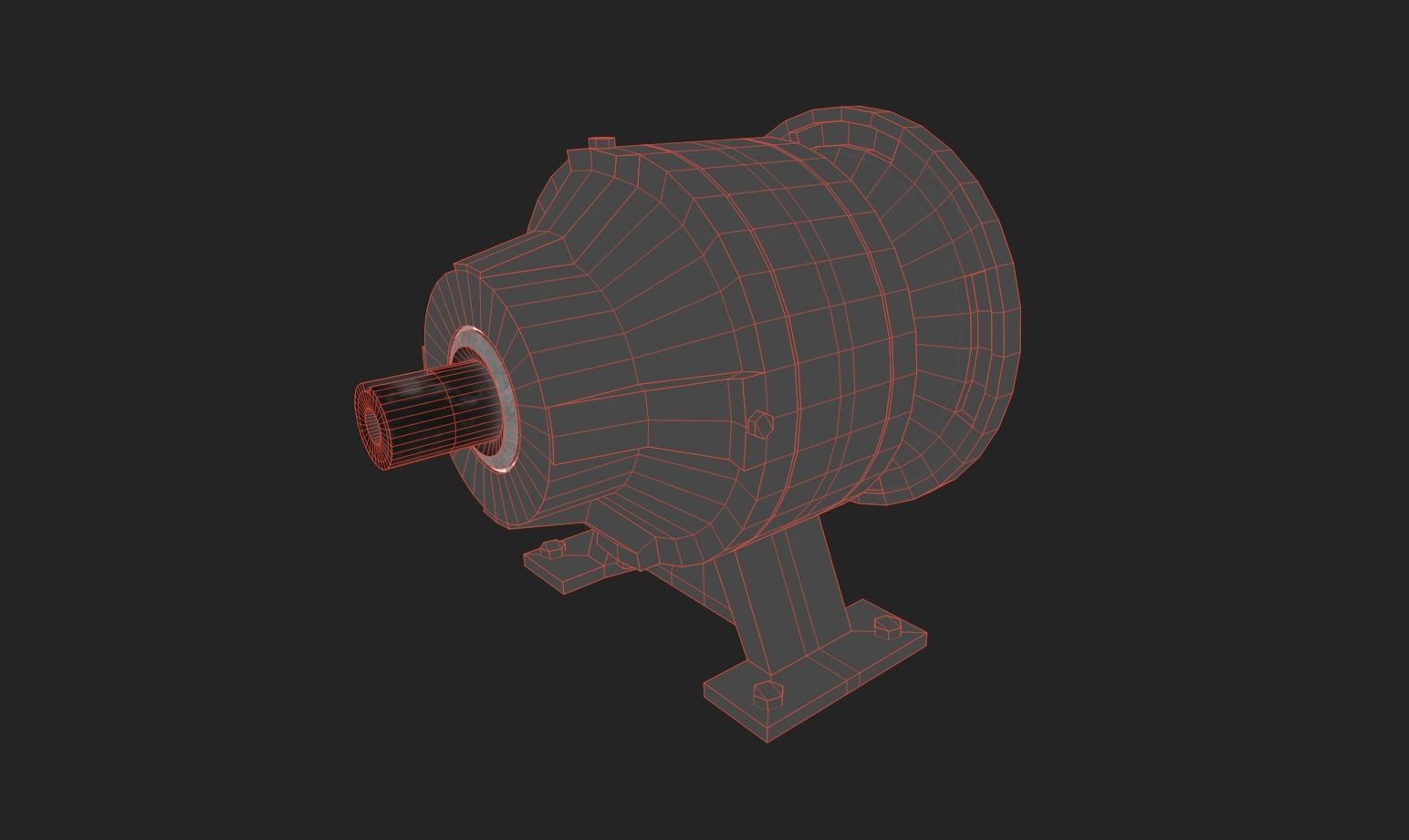 Planetary Gearbox Low-poly 3D model_7