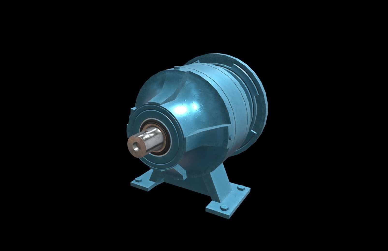 Planetary Gearbox Low-poly 3D model_10
