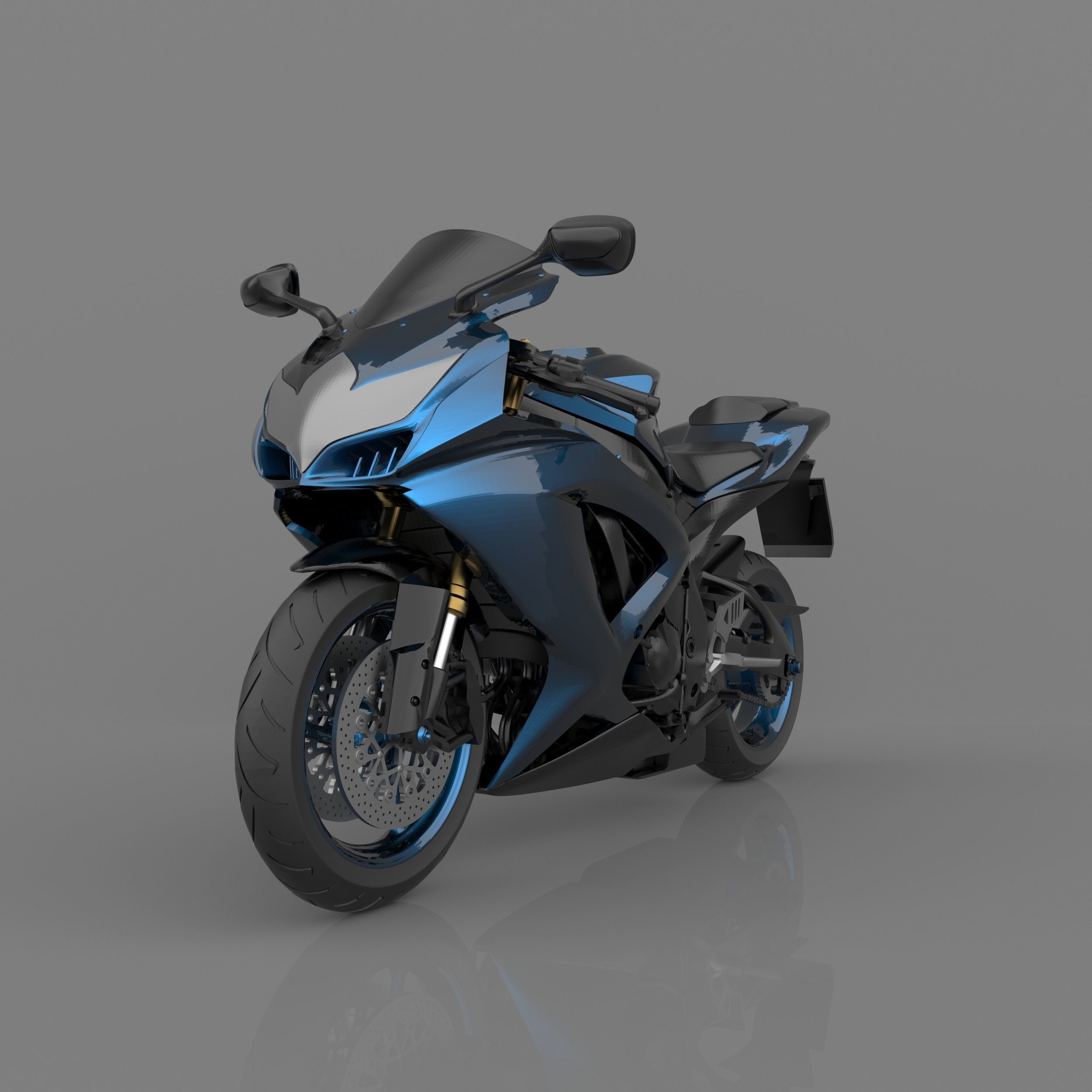 Suzuki GSX-R600 K9 Sport Bike Ready to Print STL File 3D print model_4