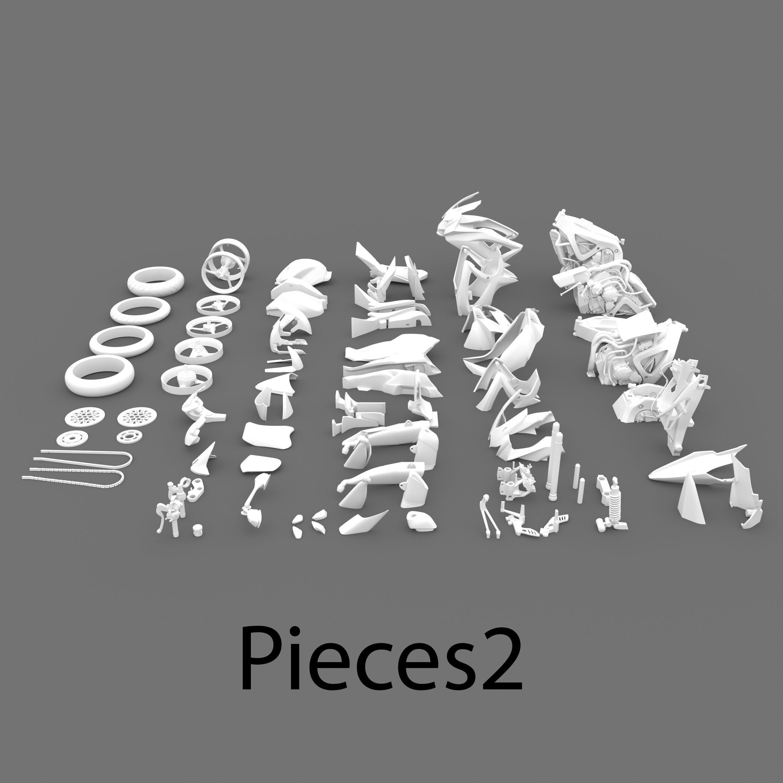 Suzuki GSX-R600 K9 Sport Bike Ready to Print STL File 3D print model_16