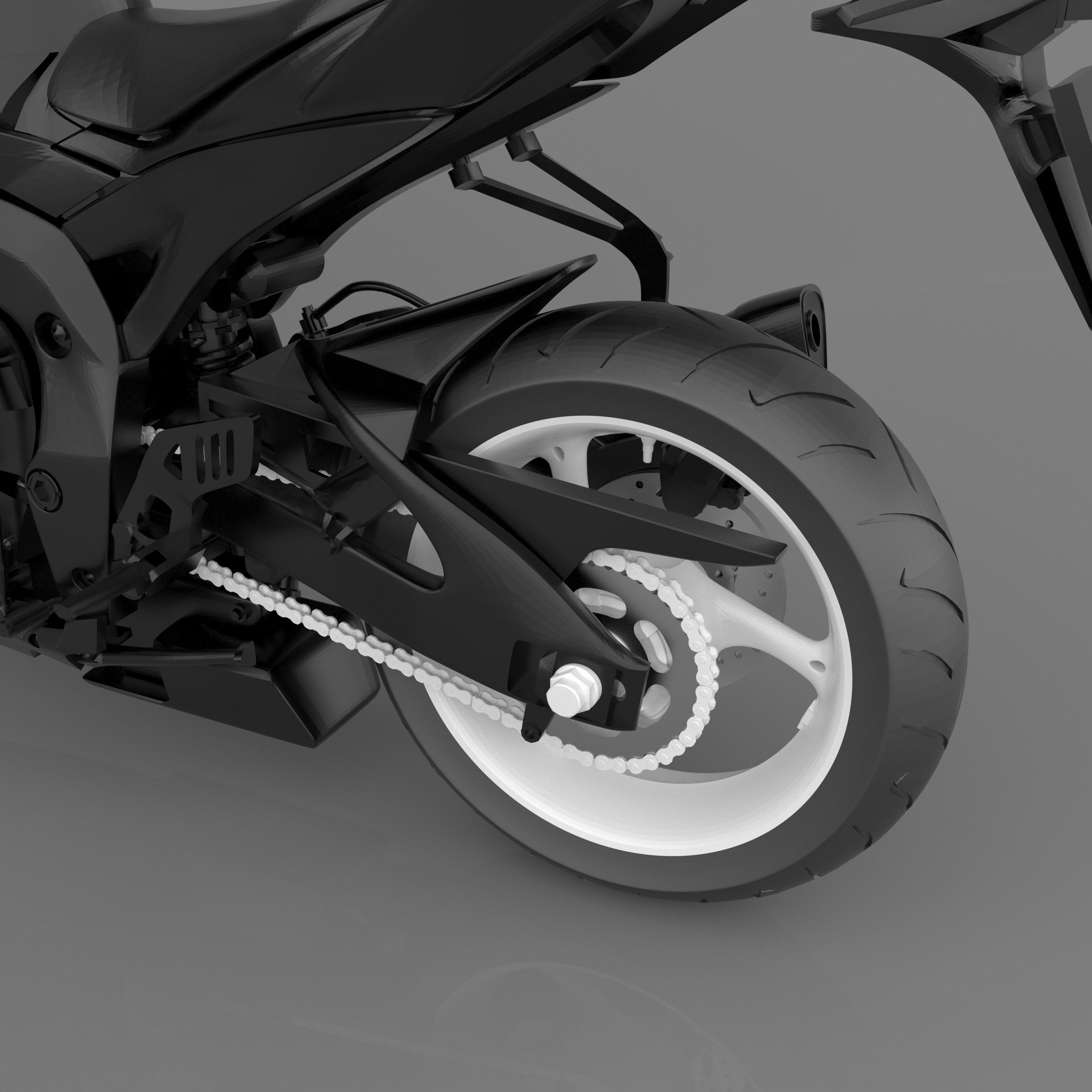 Suzuki GSX-R600 K9 Sport Bike Ready to Print STL File 3D print model_14