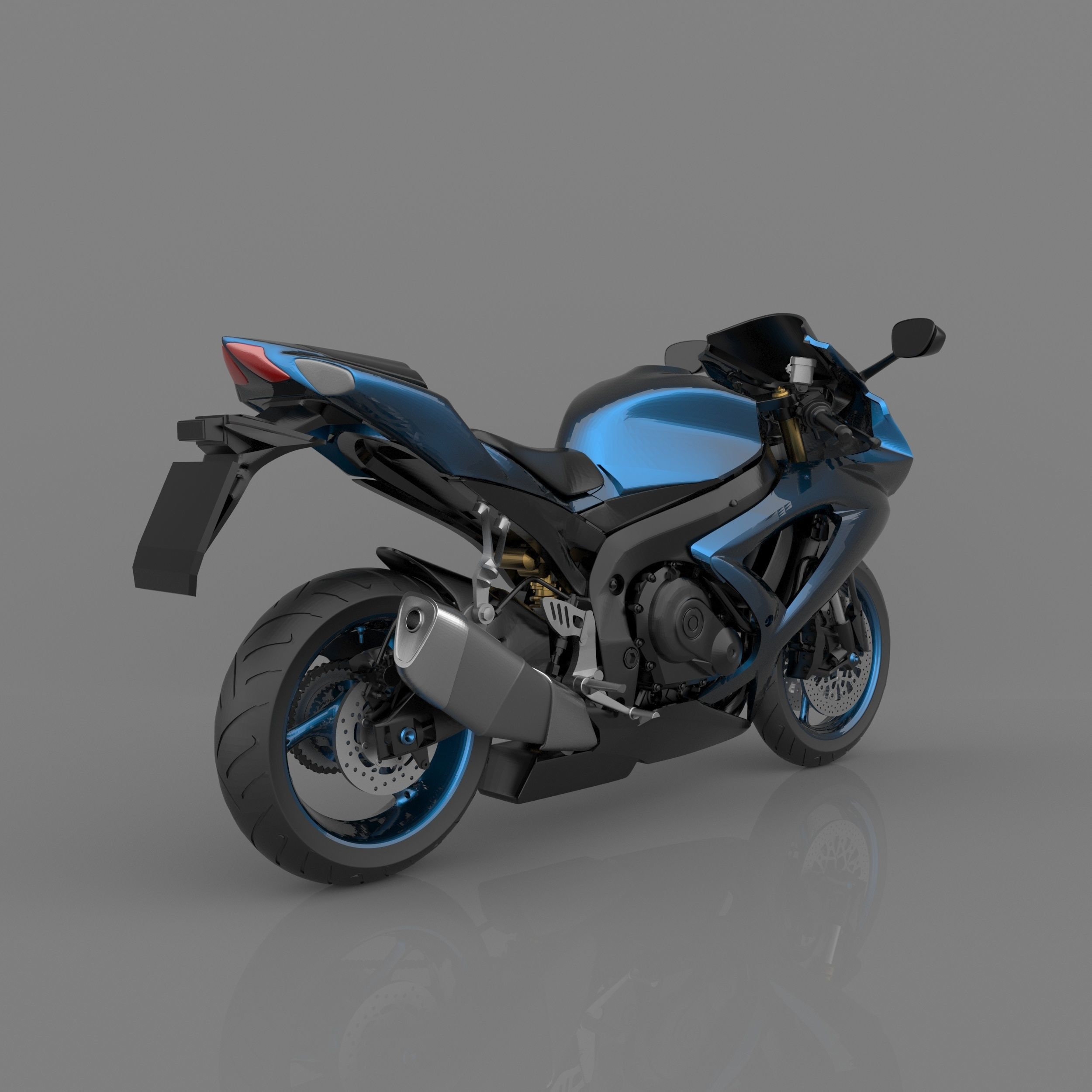 Suzuki GSX-R600 K9 Sport Bike Ready to Print STL File 3D print model_3