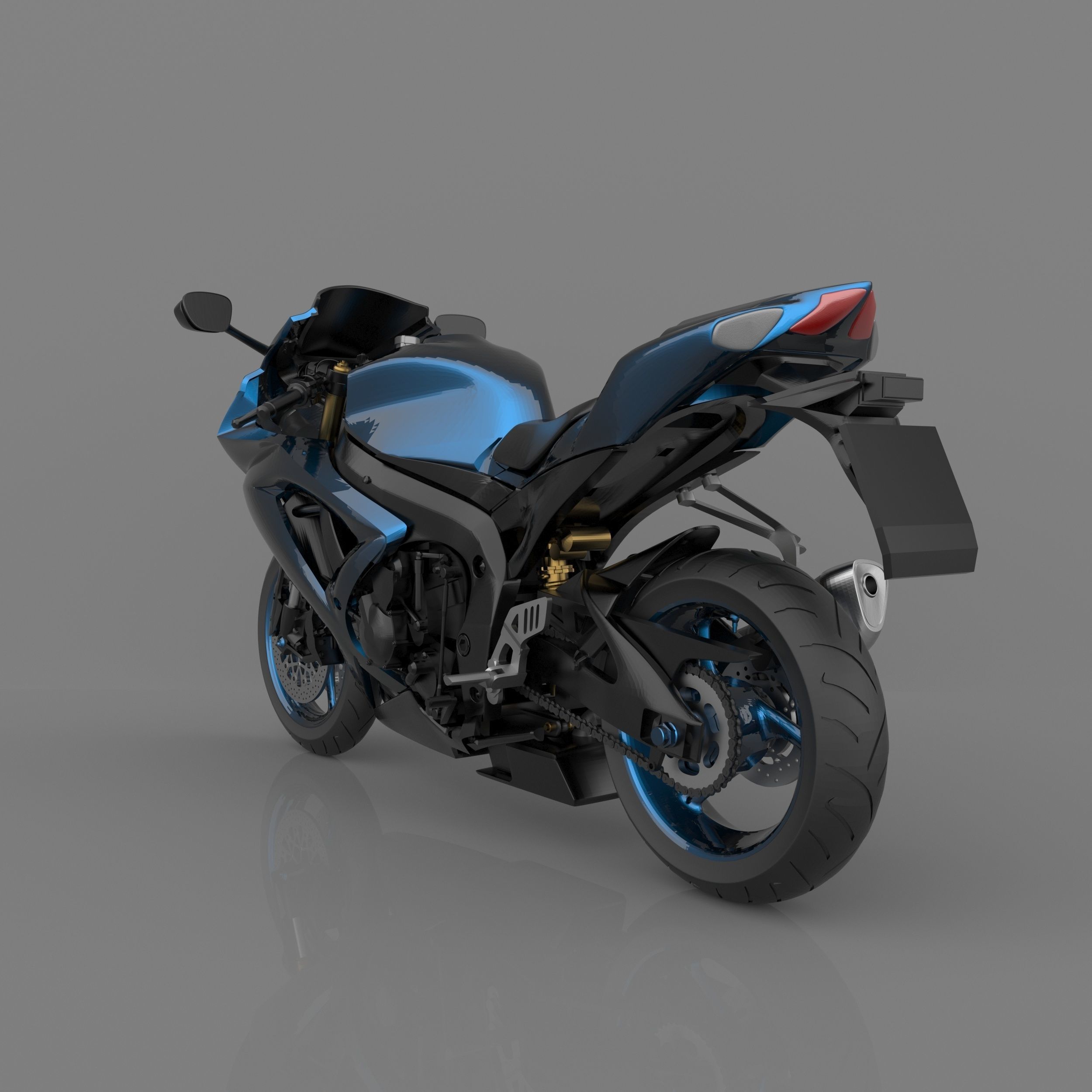 Suzuki GSX-R600 K9 Sport Bike Ready to Print STL File 3D print model_5