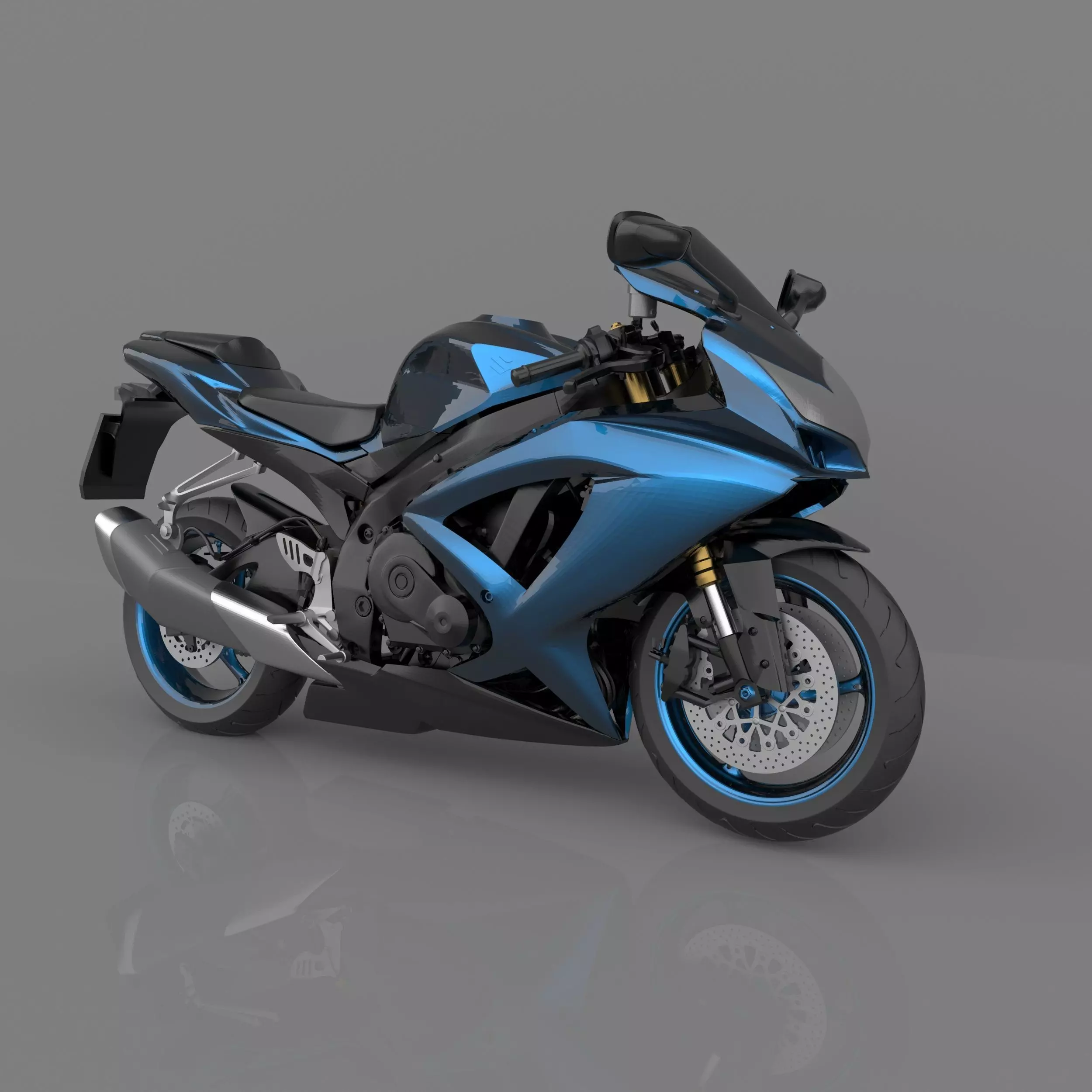 Suzuki GSX-R600 K9 Sport Bike Ready to Print STL File 3D print model_0