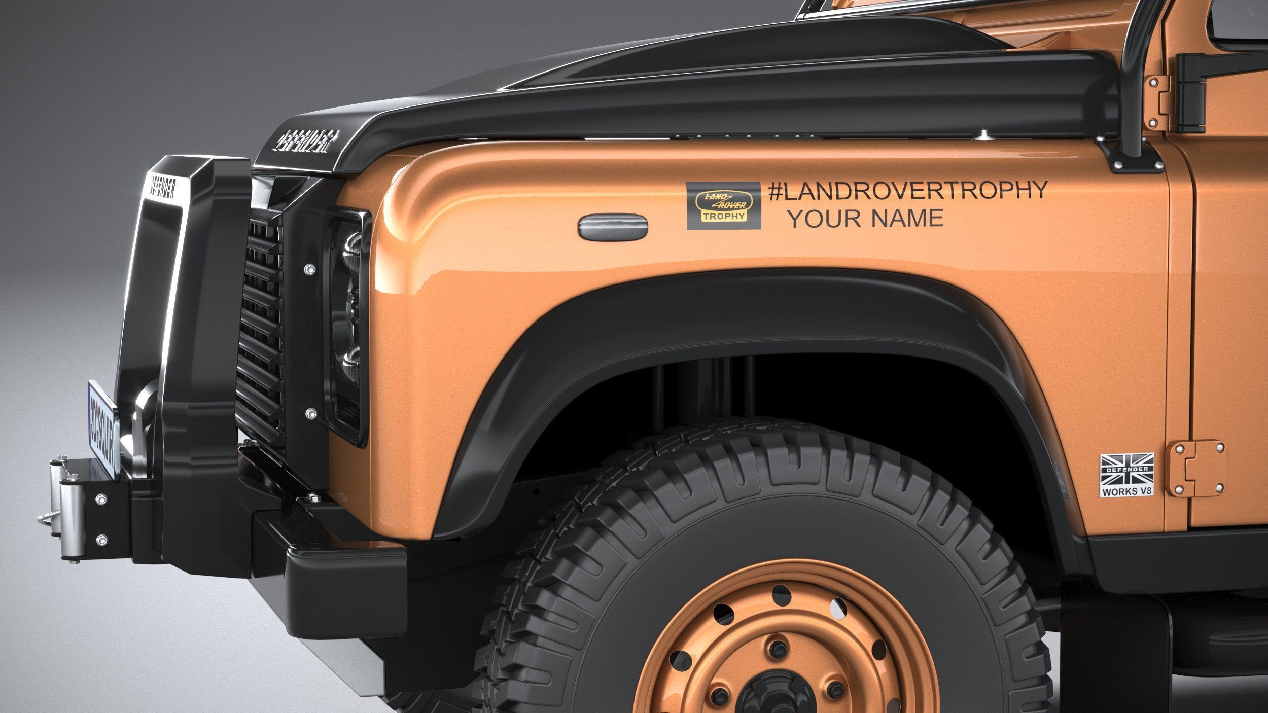Land Rover Defender Works V8 Trophy 2021 3D model_3