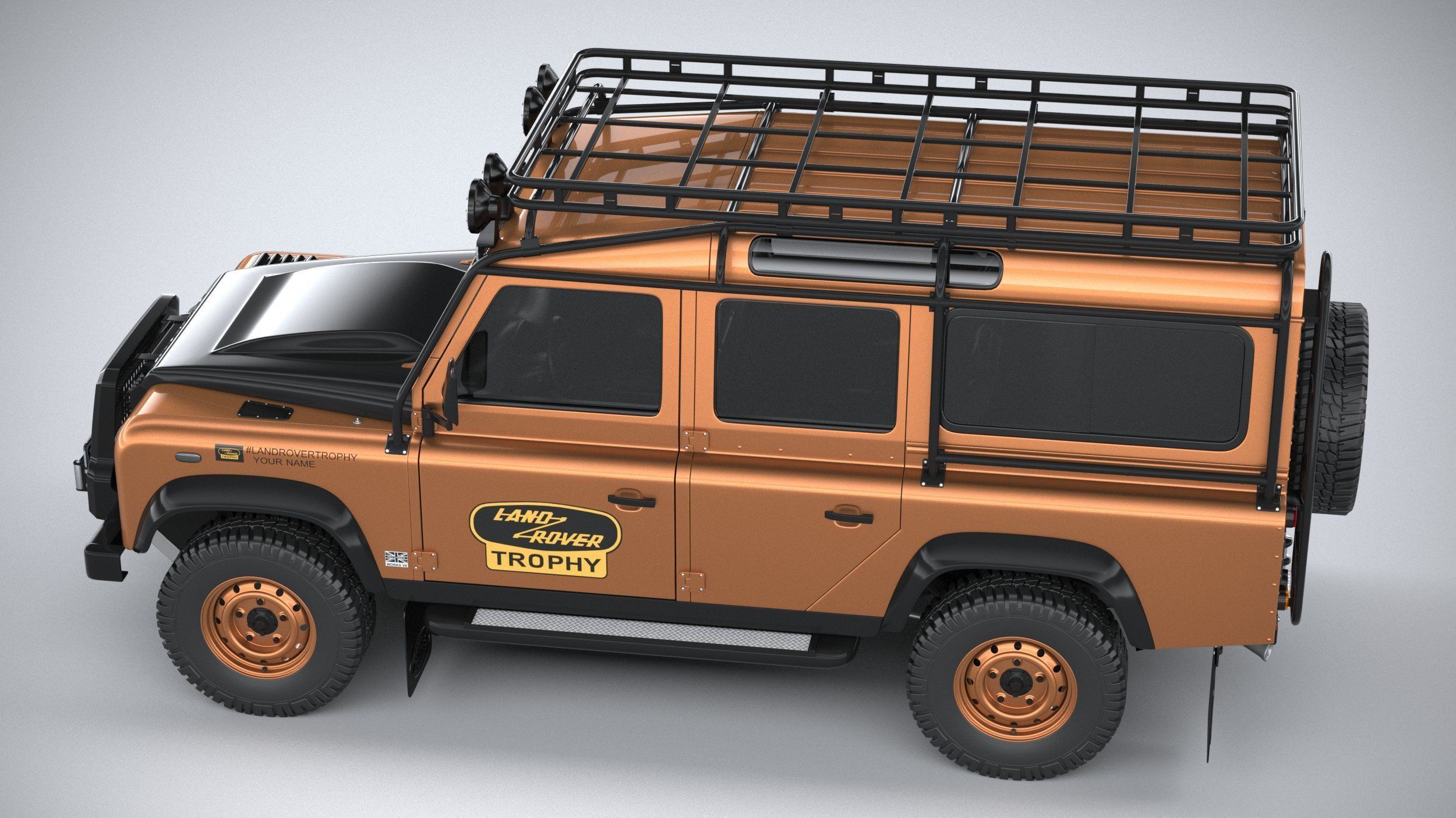 Land Rover Defender Works V8 Trophy 2021 3D model_9