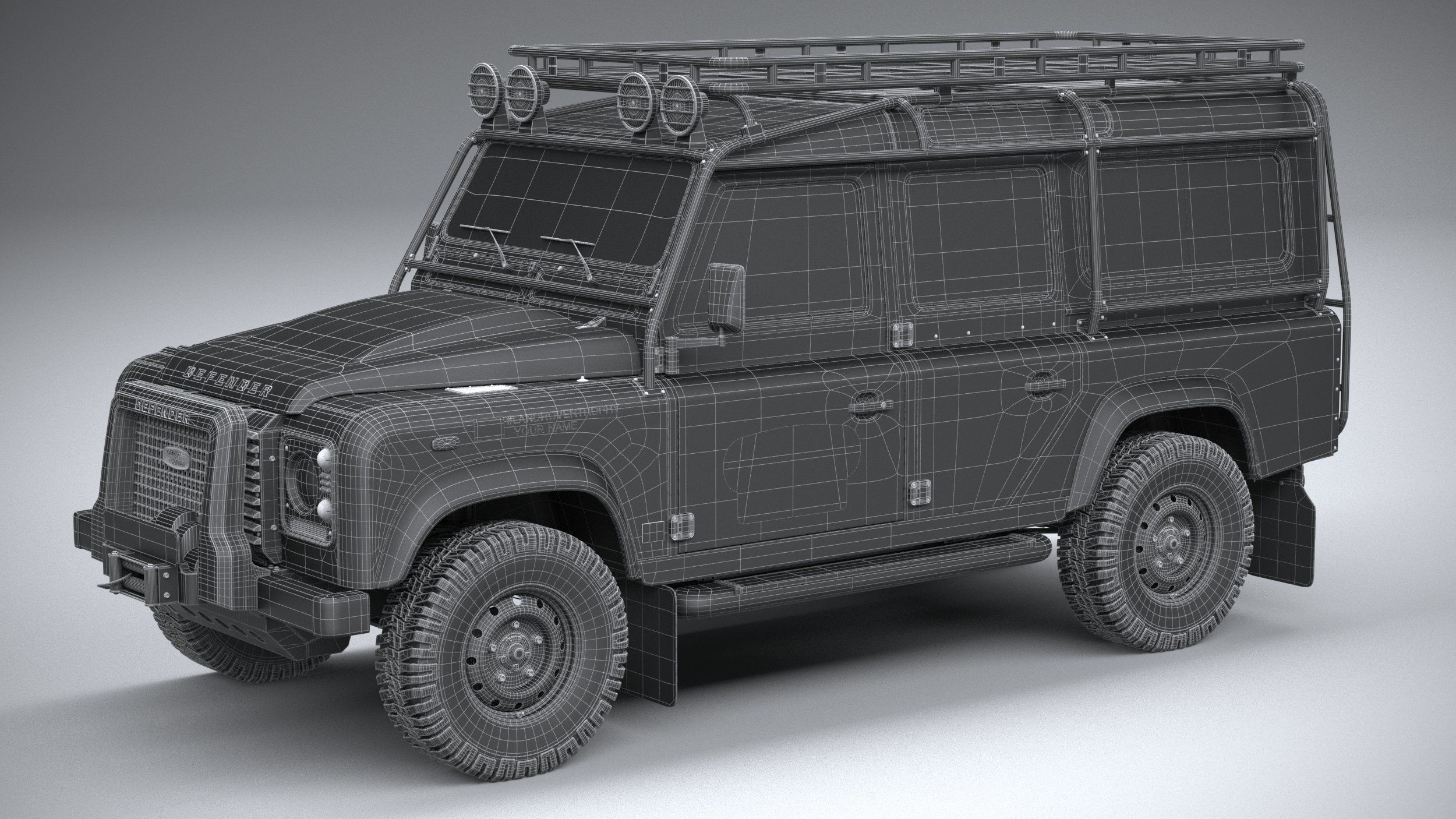 Land Rover Defender Works V8 Trophy 2021 3D model_28