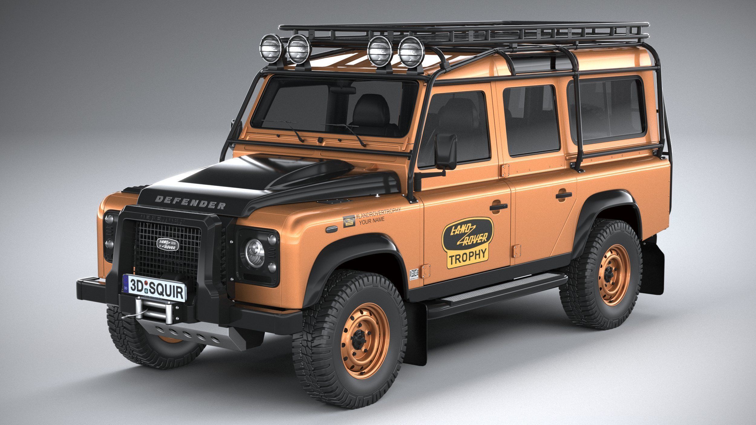 Land Rover Defender Works V8 Trophy 2021 3D model_1