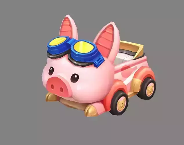 Cartoon Piggy Car--Amusement Park Touring Car