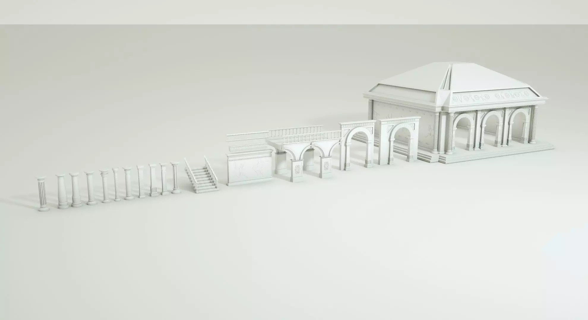 Column Pack 3D model 3D model